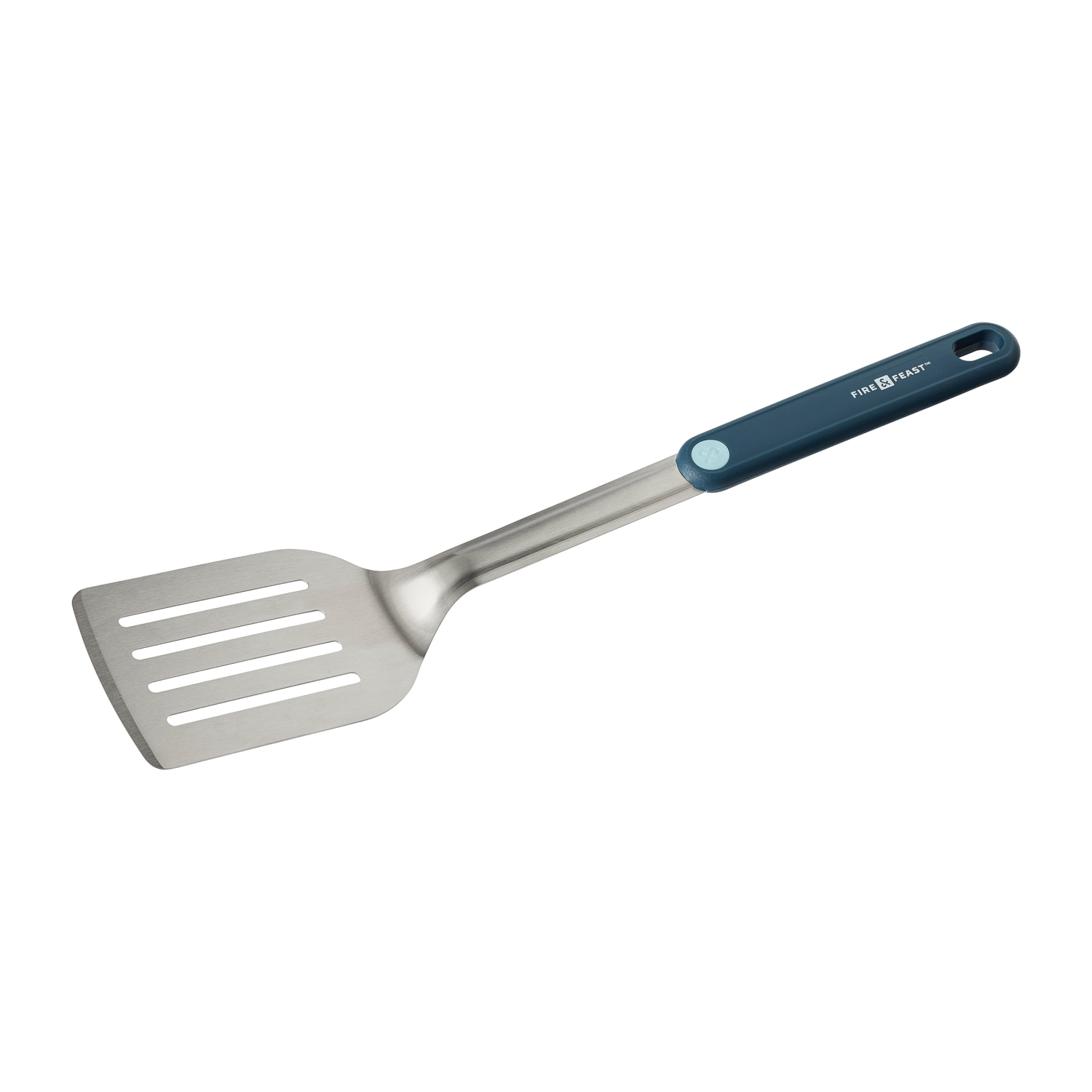 slide 1 of 2, Fire & Feast Stainless Steel Spatula Black Handle, 16.46 in
