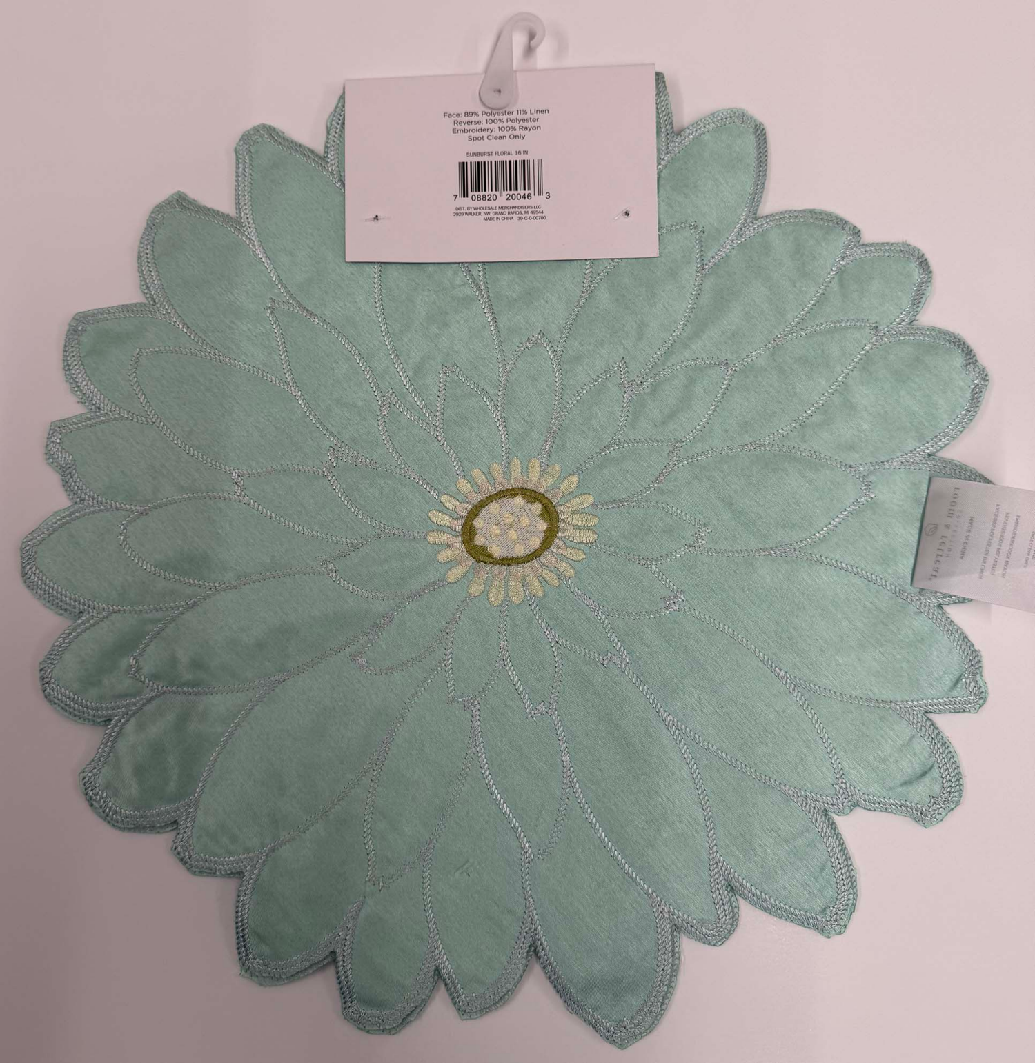 slide 2 of 2, ROOM & RETREAT Room and Retreat, Sunburst Placemat, 2PK, Blue, 15 in, 2 ct