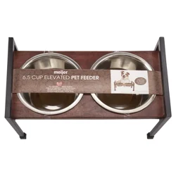 Meijer Elevated Pet Feeder, 6.5 Cups