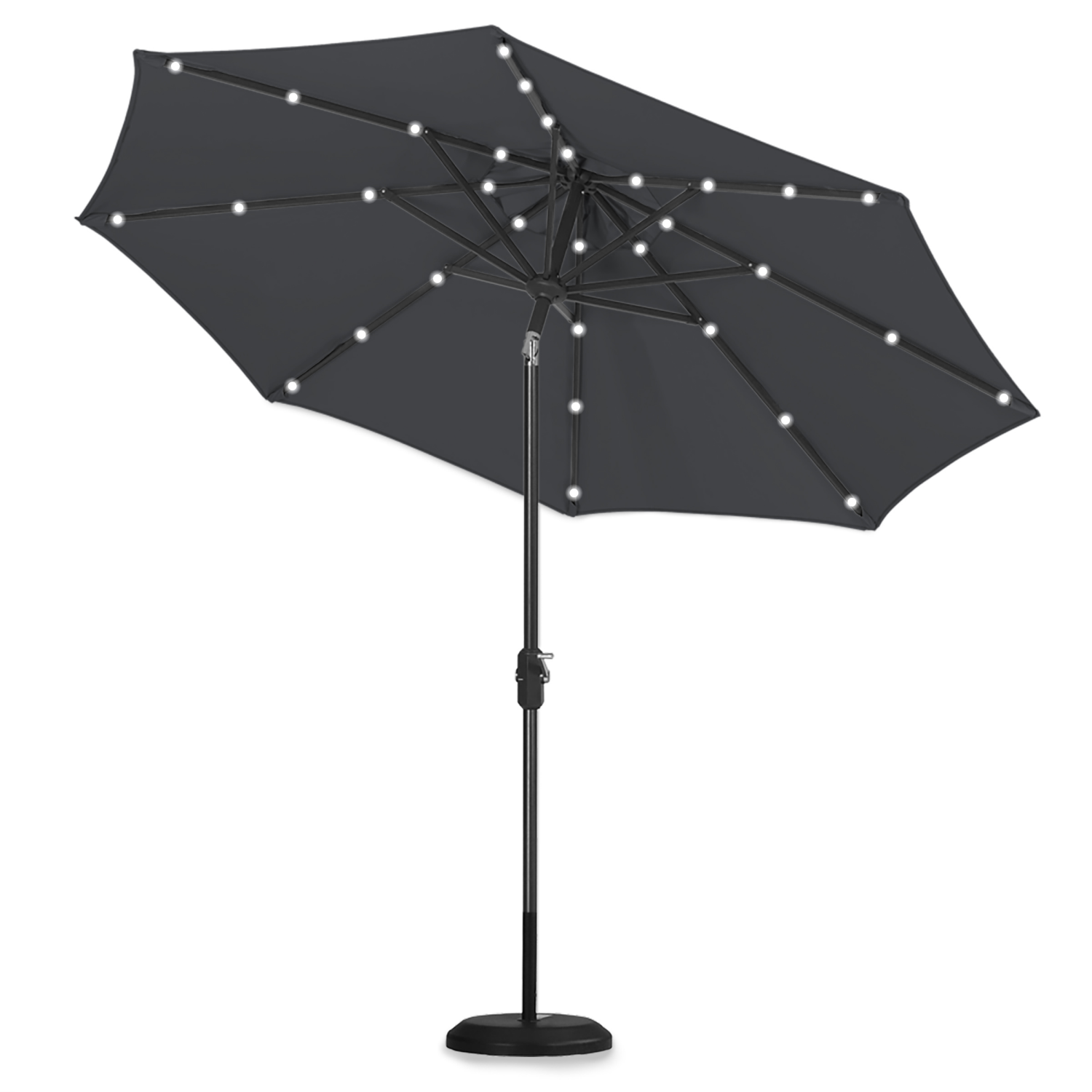 slide 1 of 1, Room & Retreat Solar Patio Umbrella, 9ft, 9 ft