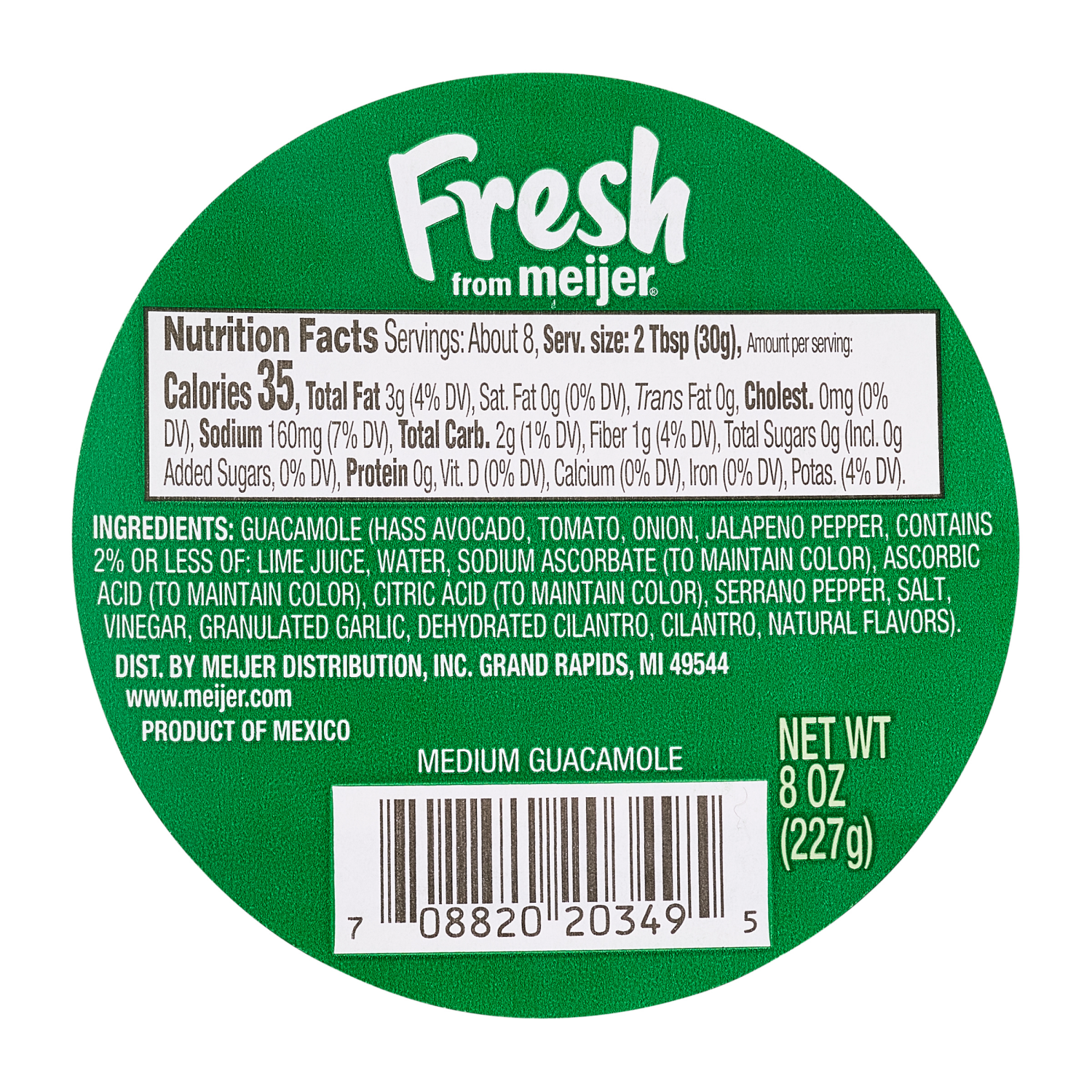 slide 2 of 4, Fresh from Meijer Original Guacamole, small cup, 8 oz, 8 oz