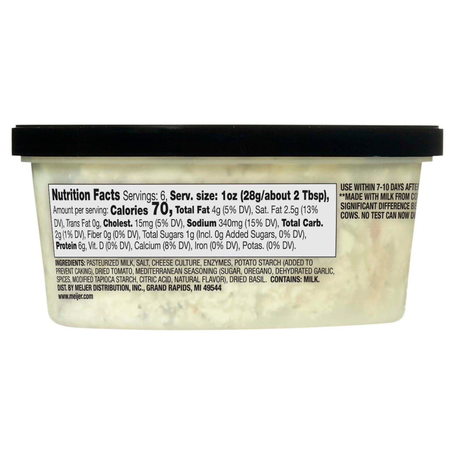 slide 4 of 5, Frederik's by Meijer Mediterranean Herb Feta Cheese Crumbles, 6 oz., 6 oz