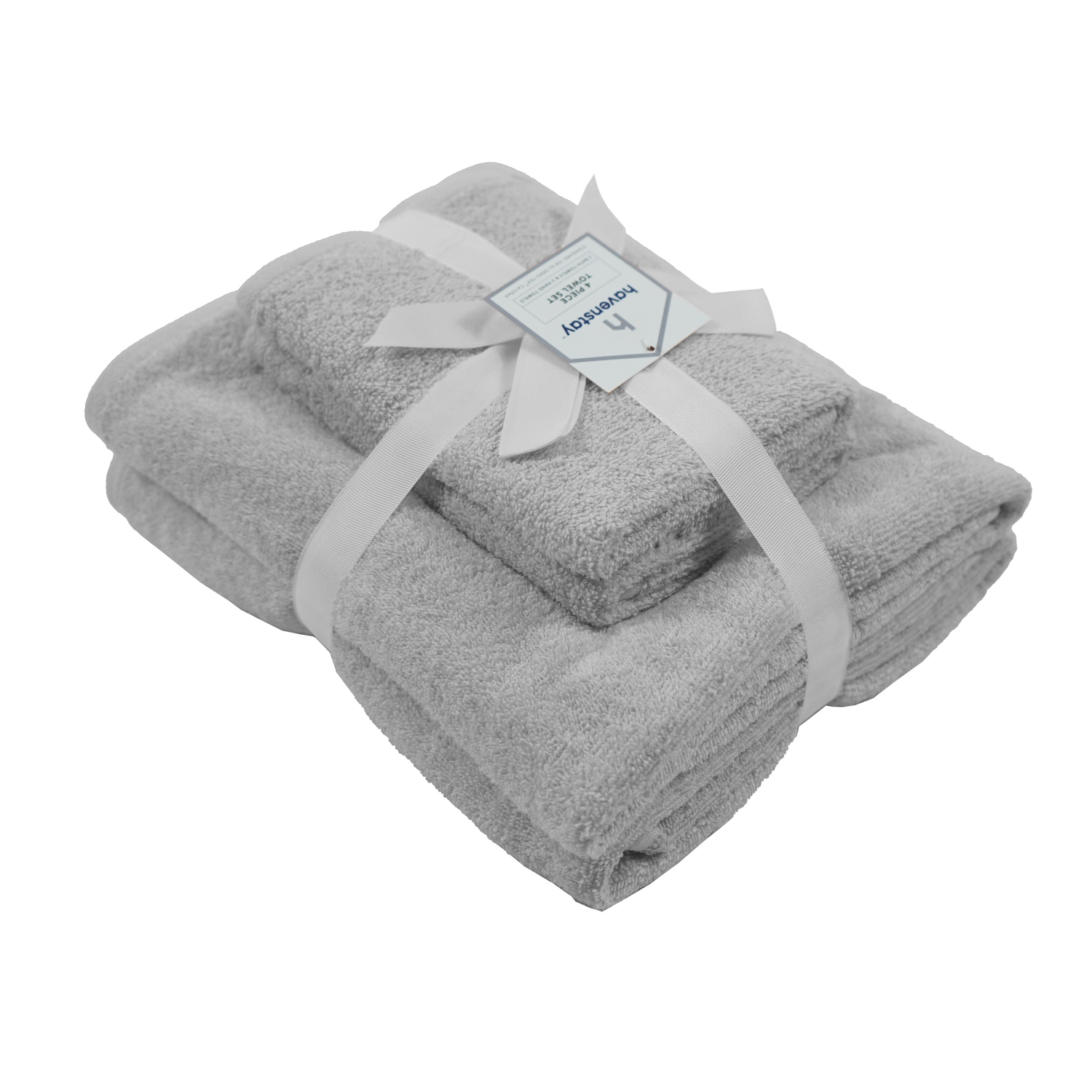 slide 3 of 4, Havenstay Towel Set, 30 in x 52 in & 16 in x 26 in, 4pk, Ultimate Gray, 4 ct