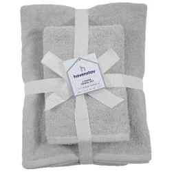 Havenstay Towel Set, 30 in x 52 in & 16 in x 26 in, 4pk, Ultimate Gray