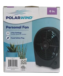 Polar Wind Personal Fan, 6 Inches.