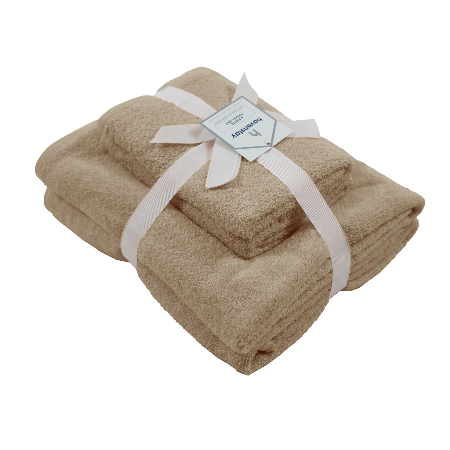 slide 3 of 4, Havenstay Towel Set, 30 in x 52 in & 16 in x 26 in, 4pk, Oatmeal, 4 ct