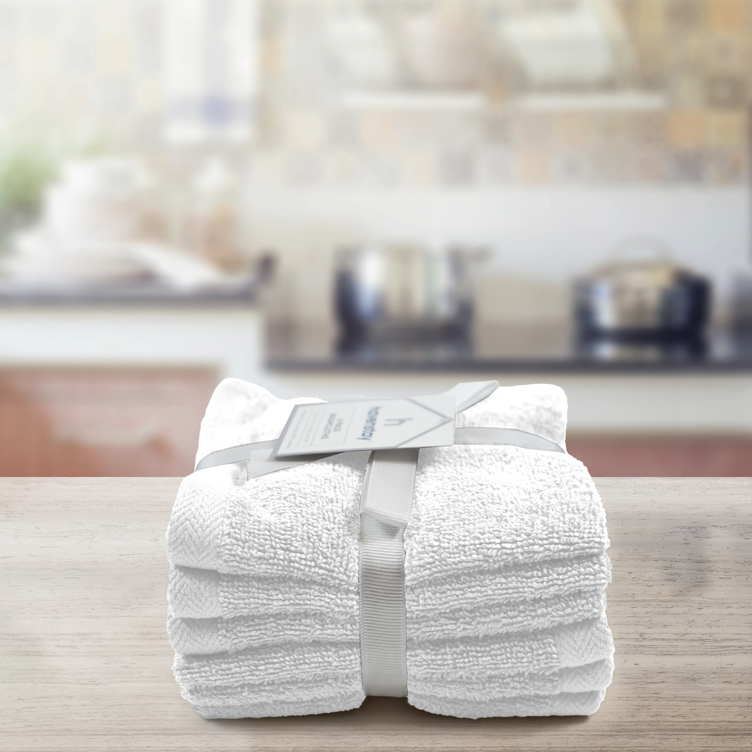 slide 2 of 4, Havenstay Washcloth, 12 in x 12 in, 6pk, Brilliant White, 6 ct