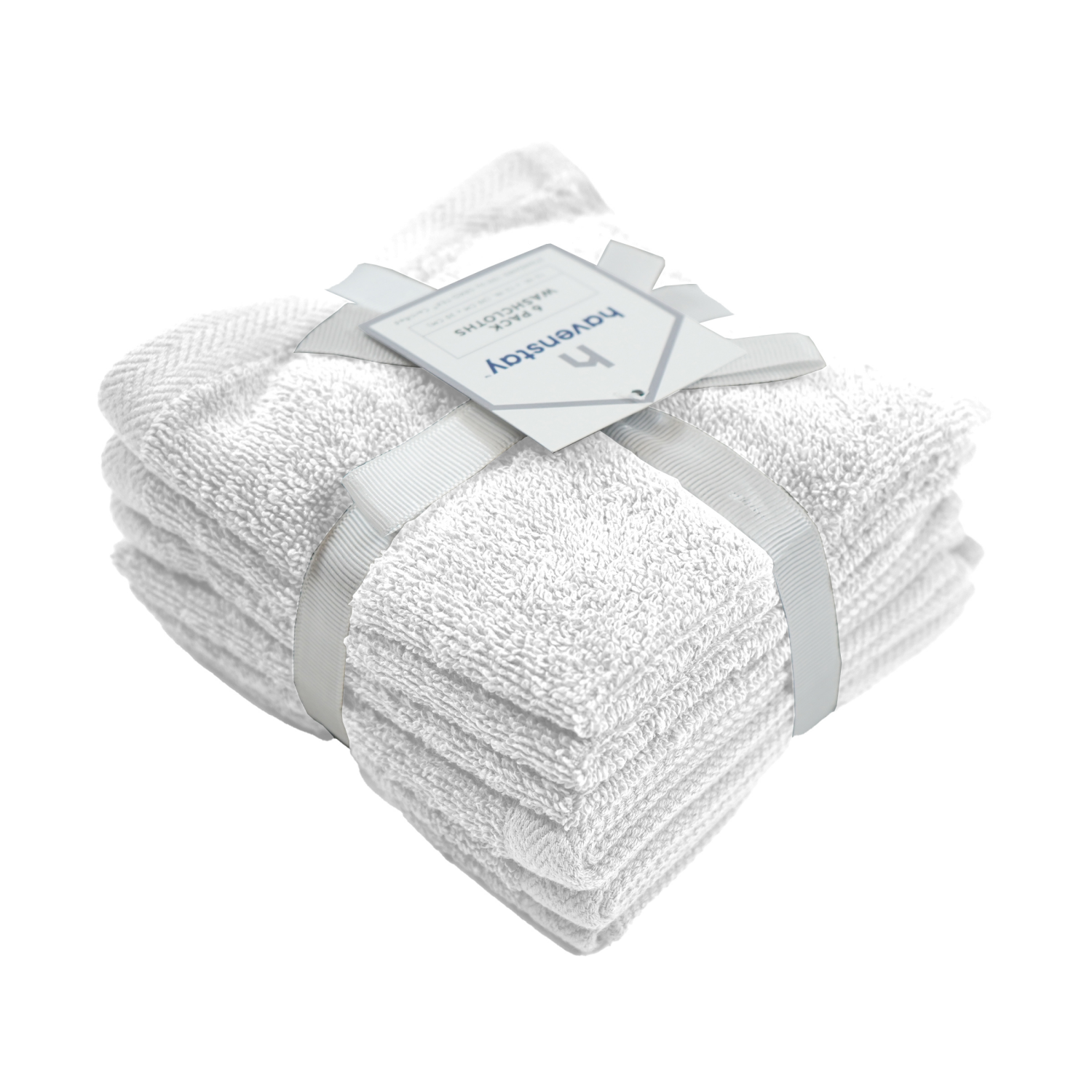 slide 3 of 4, Havenstay Washcloth, 12 in x 12 in, 6pk, Brilliant White, 6 ct