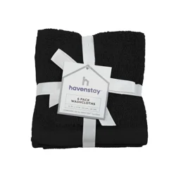 Havenstay Washcloth, 12 in x 12 in, 6pk, Meteorite