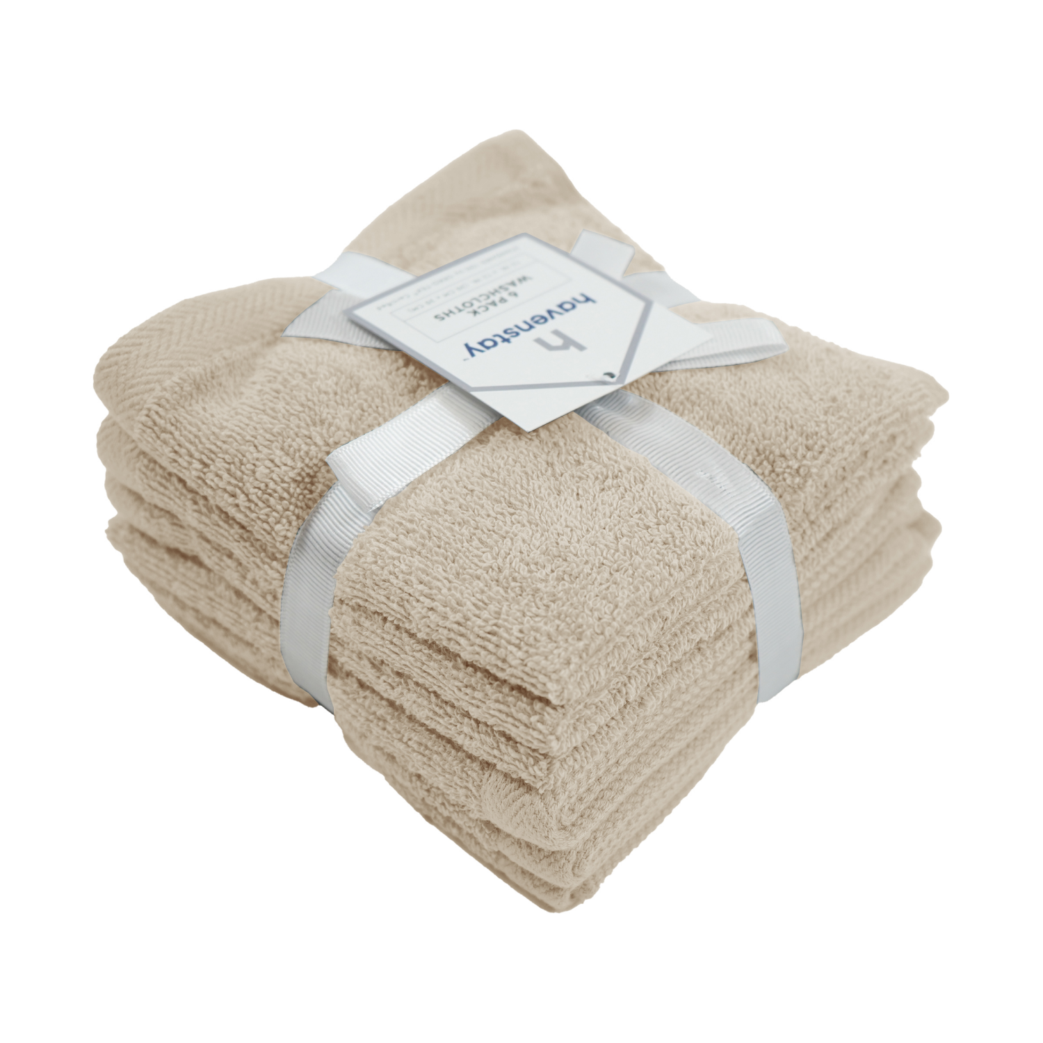 slide 3 of 4, Havenstay Washcloth, 12 in x 12 in, 6pk, Oatmeal, 6 ct