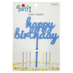 Meijer Acrylic Happy Birthday Cake Topper
