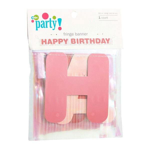 slide 10 of 25, Meijer"Happy Birthday" Fringe Banner, 64 in, 1 ct