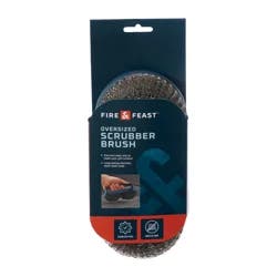 Fire & Feast 2-Head Grill Scrubber Brush Black