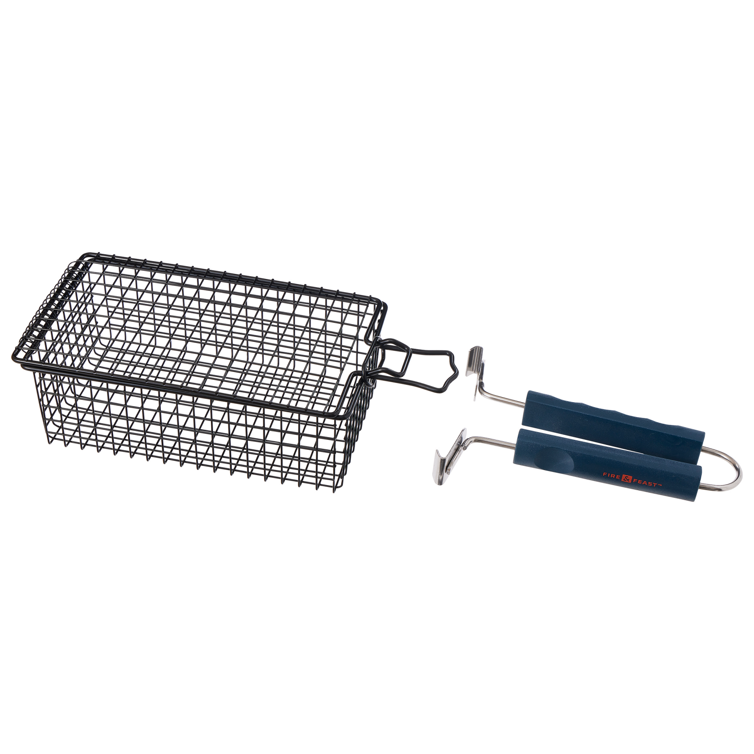 slide 4 of 4, Fire & Feast Flip Basket with Removable Handle, 11.1 in