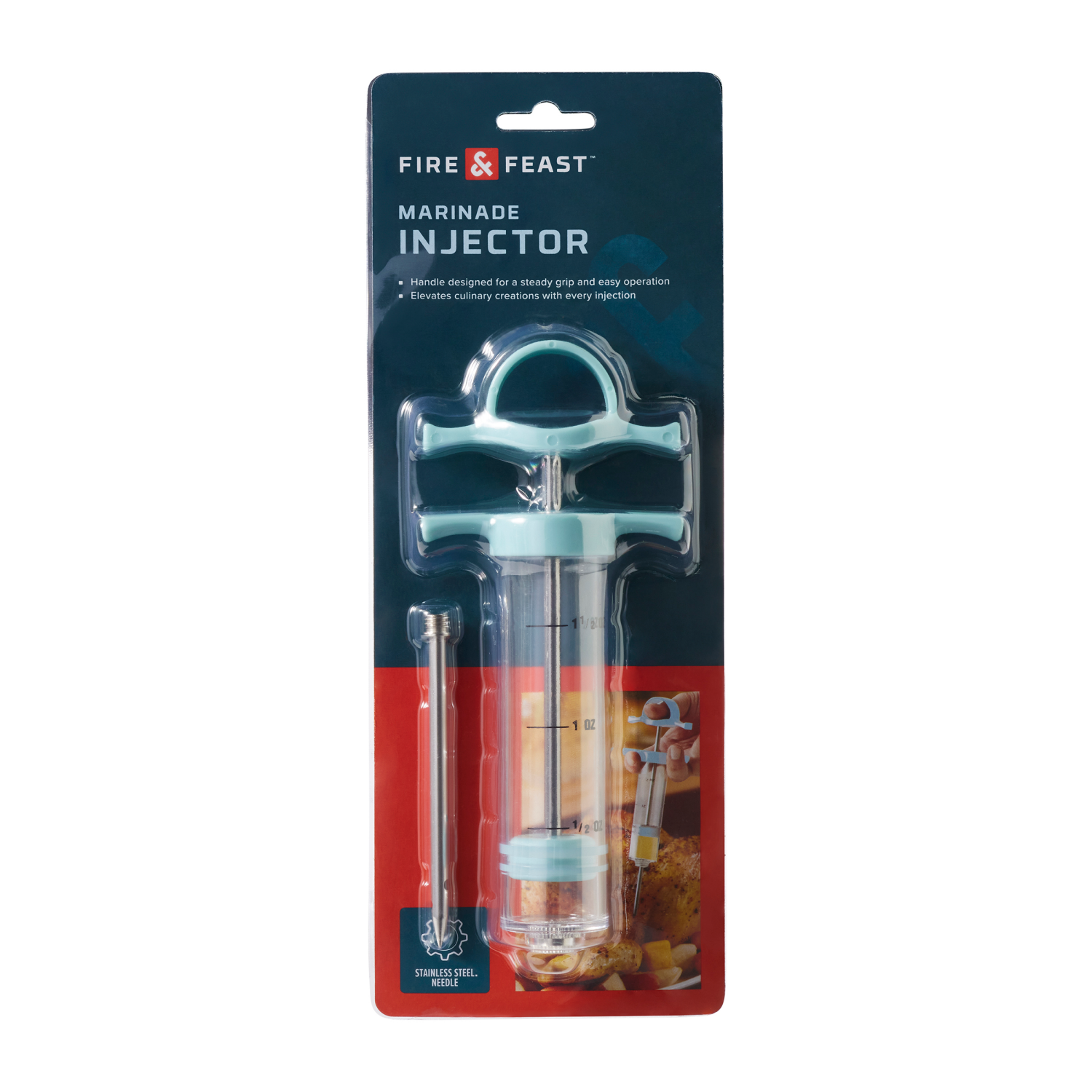 slide 1 of 3, Fire & Feast Marinade Injector 9.8", 7.87 in