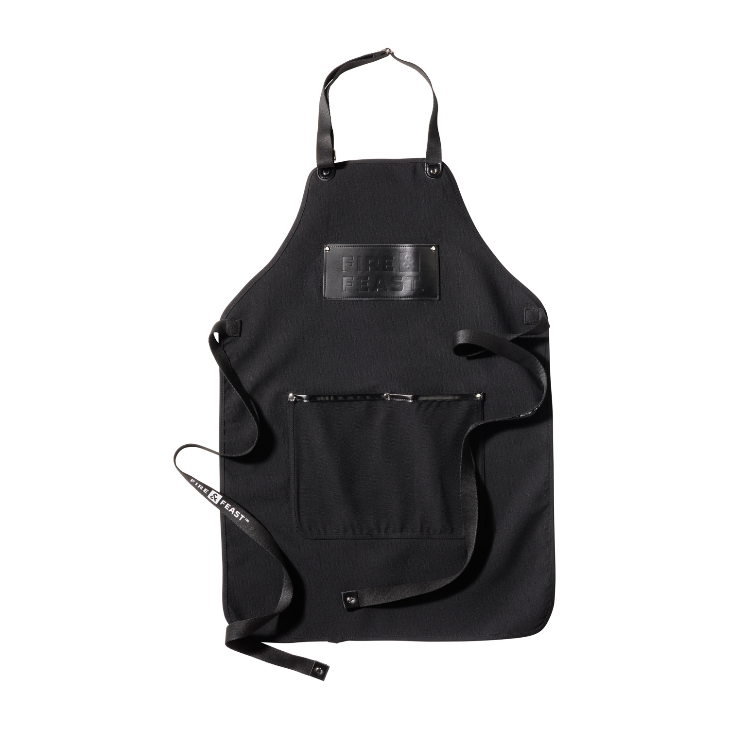 slide 3 of 3, Fire & Feast BBQ Apron Black 40" X 20", 40.16 in