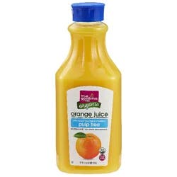True Goodness Organic Pulp Free Not from Concentrate Orange Juice with Calcium - 52 oz