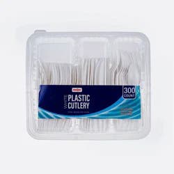 White Cutlery Combo Tray 300 Ct