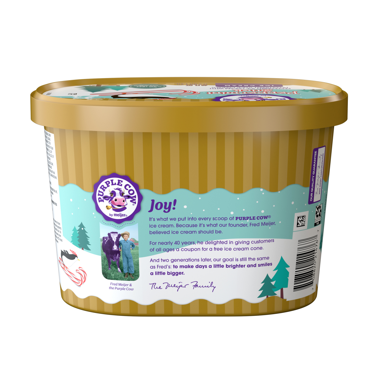 slide 2 of 5, Purple Cow Peppermint Stick Ice Cream, 48 fl oz