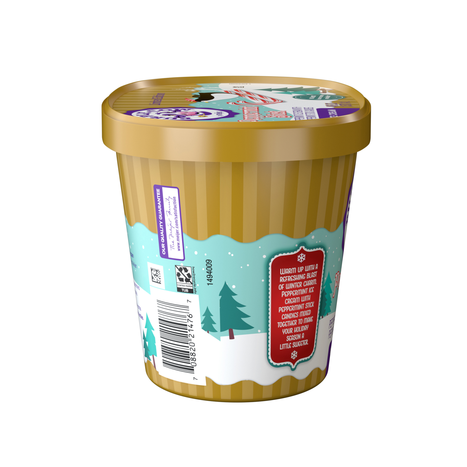 slide 3 of 5, Purple Cow Peppermint Stick Ice Cream, 48 fl oz