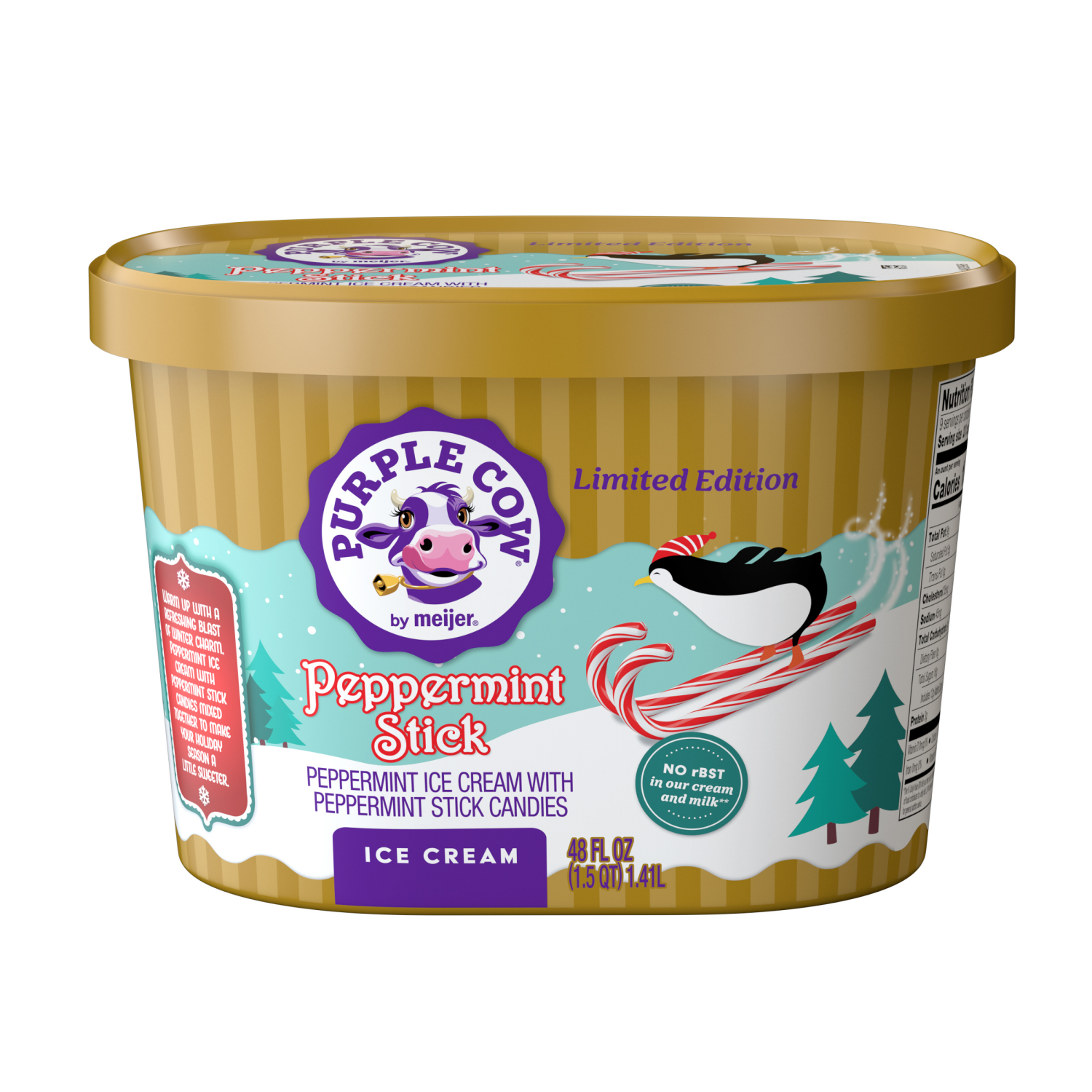 slide 1 of 5, Purple Cow Peppermint Stick Ice Cream, 48 fl oz