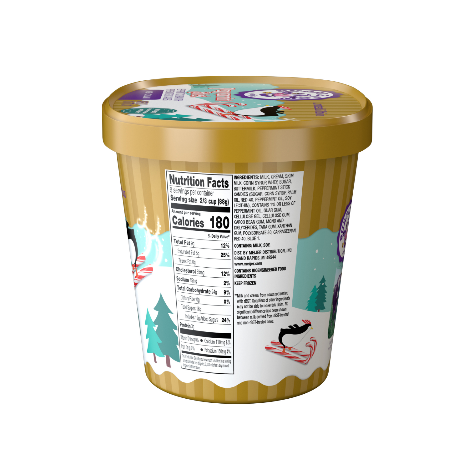 slide 4 of 5, Purple Cow Peppermint Stick Ice Cream, 48 fl oz