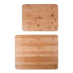 Grand Gourmet Bamboo Cutting Board, 10 in x 13 in,12 in x 15 in, 2 Pieces