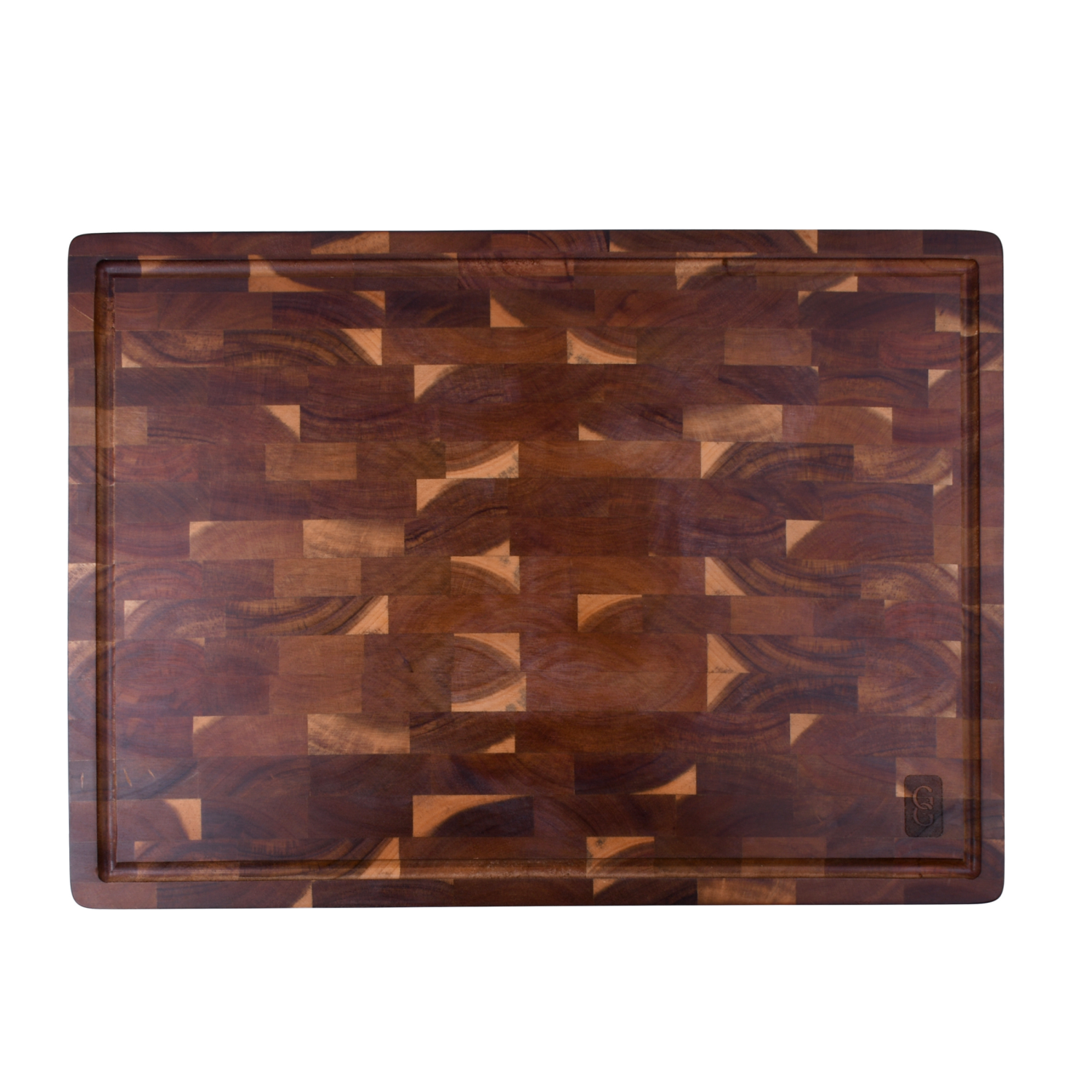 slide 1 of 3, Grand Gourmet Endgrain Cutting Board, 14 in x 19 in, 19 in