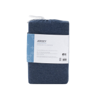 slide 3 of 17, R+R Jersey Knit Pillowcases, Standard, Melange Navy, 1 ct