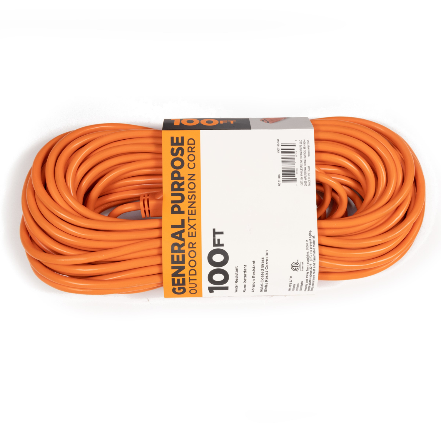 slide 2 of 3, Meijer 16/3 Sjtwgeneral Purpose Orange Outdoor Extension Cord, 100 Ft, 100 ft