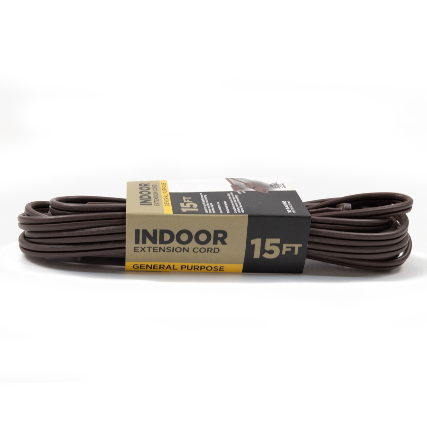 slide 3 of 3, Meijer 3 Outlet Cord, Brown, 15 Ft, 15 ft