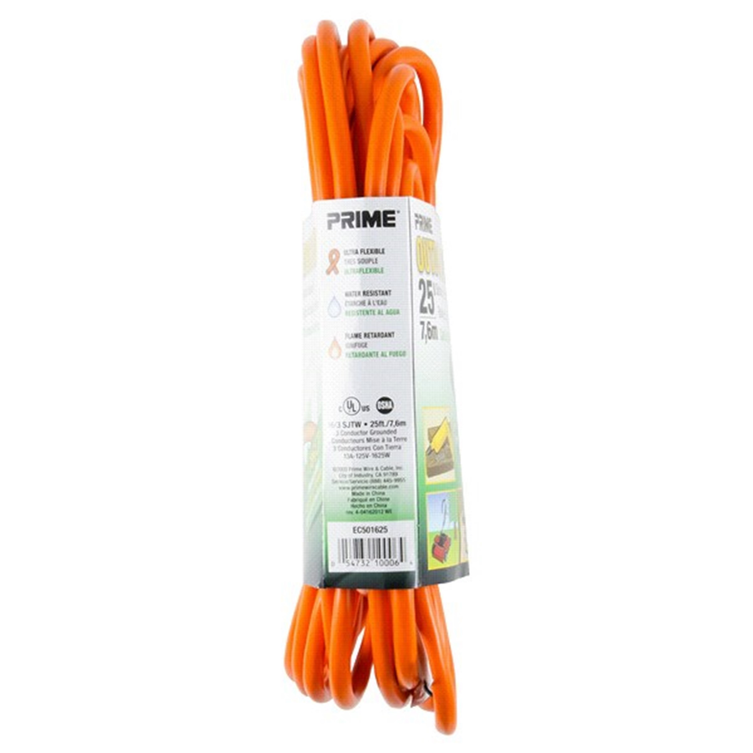 slide 4 of 4, Meijer Outdoor 16/3 Extension Cord - Orange, 25 ft, 25 ft
