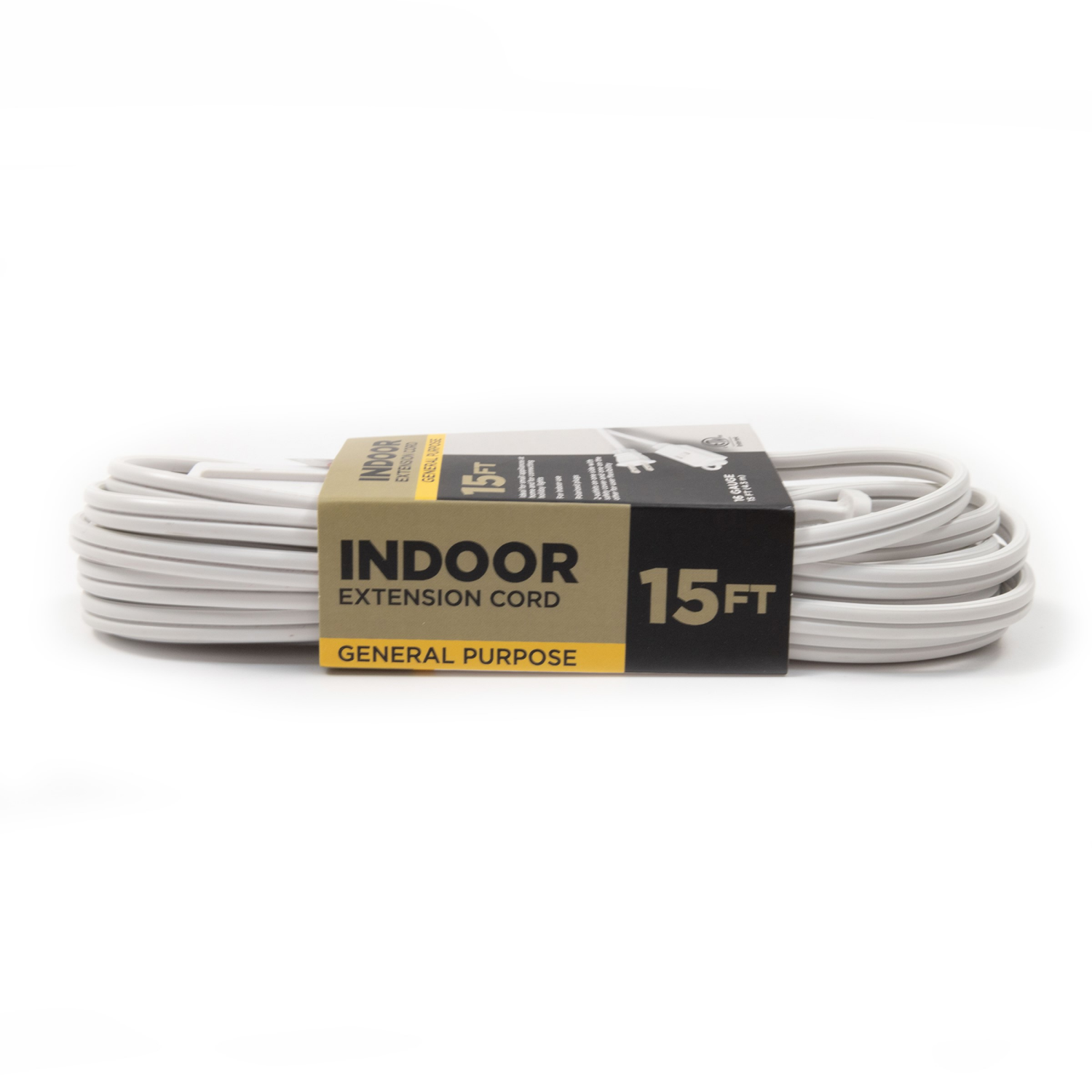 slide 3 of 3, Meijer 3 Outlet Cord, White, 15 Ft, 15 ft