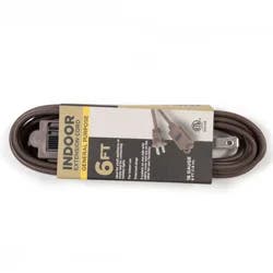 Meijer 16/2 Spt-2 Brown 3 Outlet Extendion Cord, 6 Ft