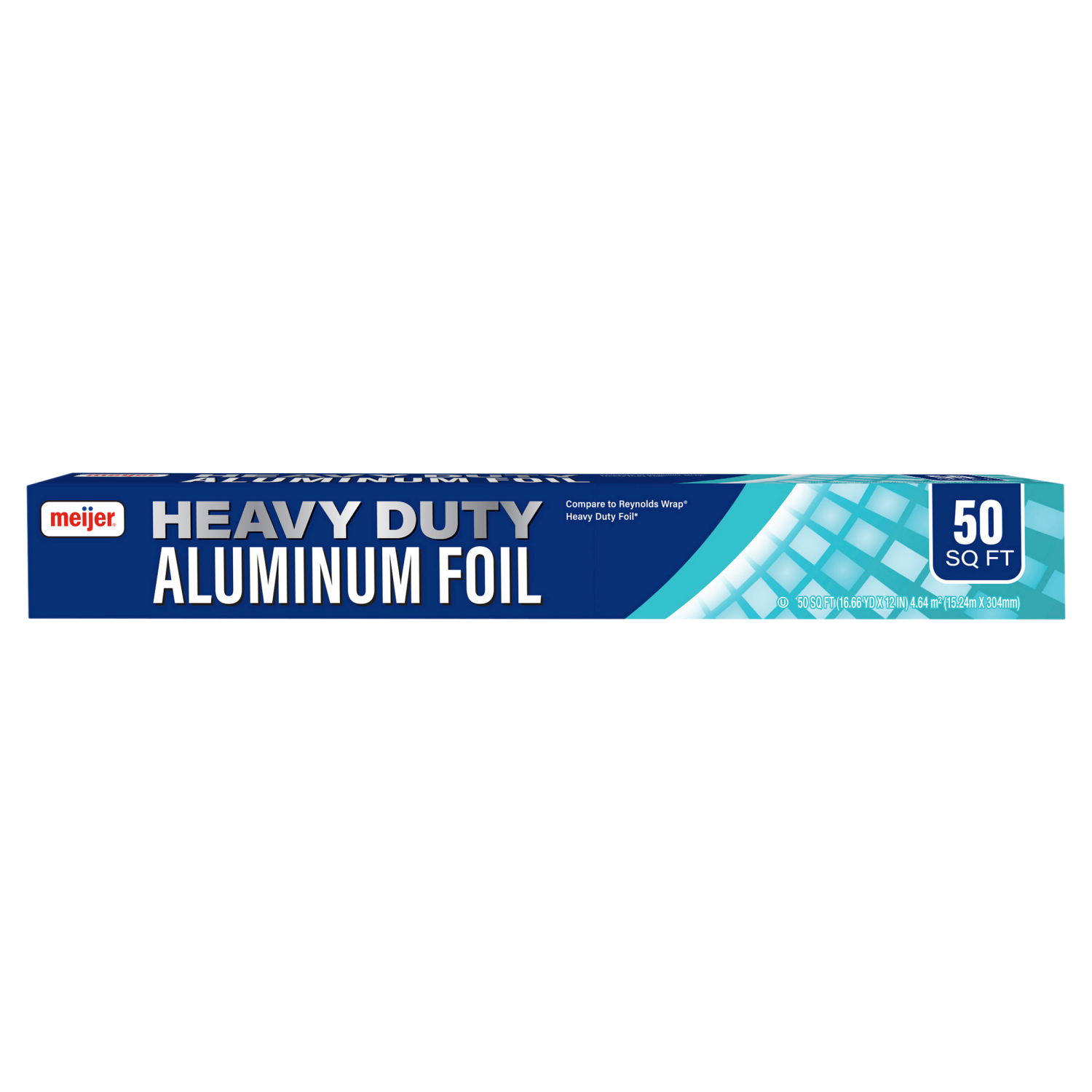 slide 1 of 1, Meijer Aluminum Foil Heavy Duty, 50 ft, 50 ft