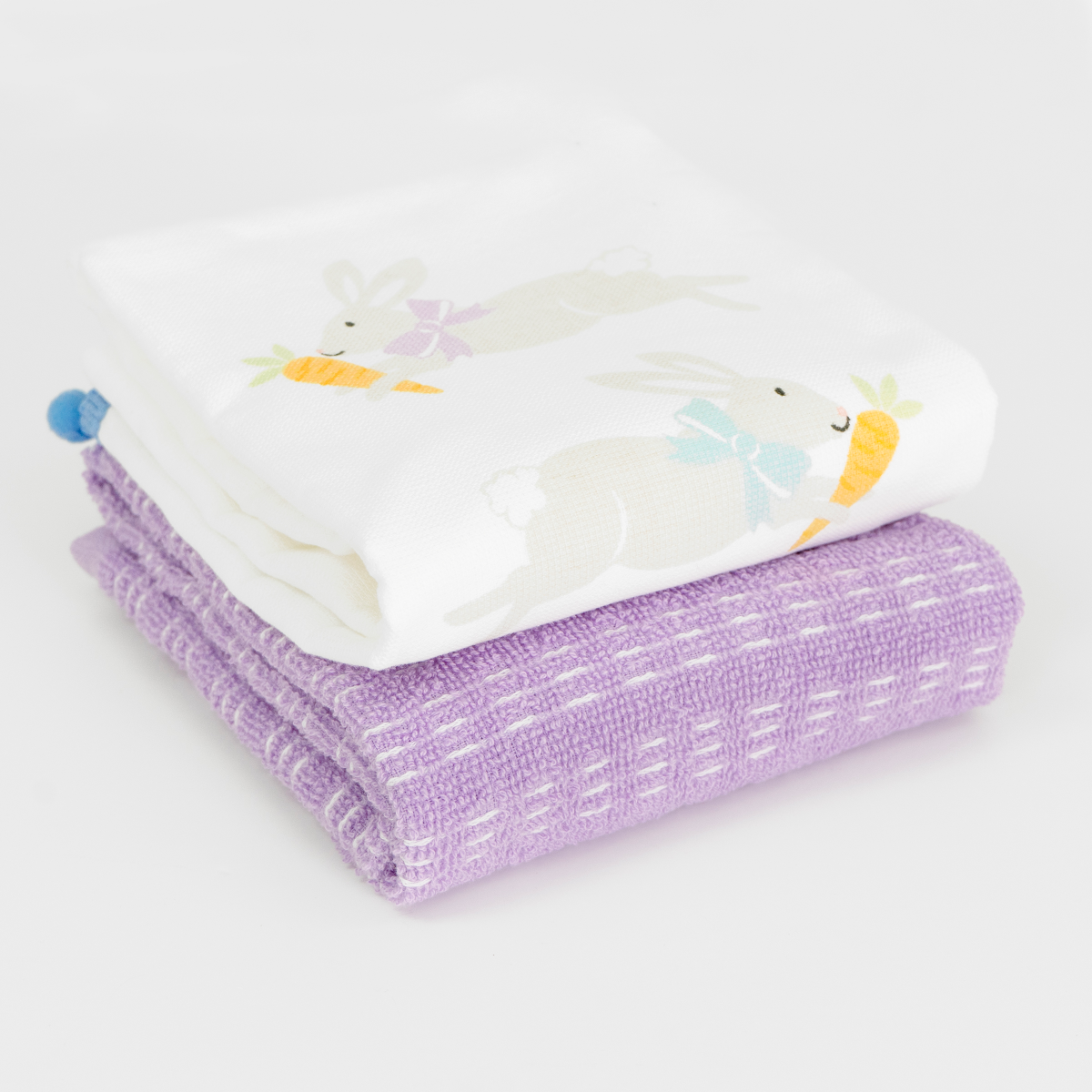 slide 2 of 2, Room & Retreat Seasonal Triple Bunny Dash Trio 2pk Kitchen Towel Set, 16 in x 26 in, 2 ct