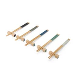 Grand Gourmet Bamboo Wave Chopstics w Rests S15