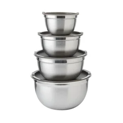 Grand Gourmet Stainless Steel Bowls with Lids 8pc