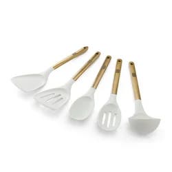 Grand Gourmet Stainless Steel Gold Tool Set 5pc Cream