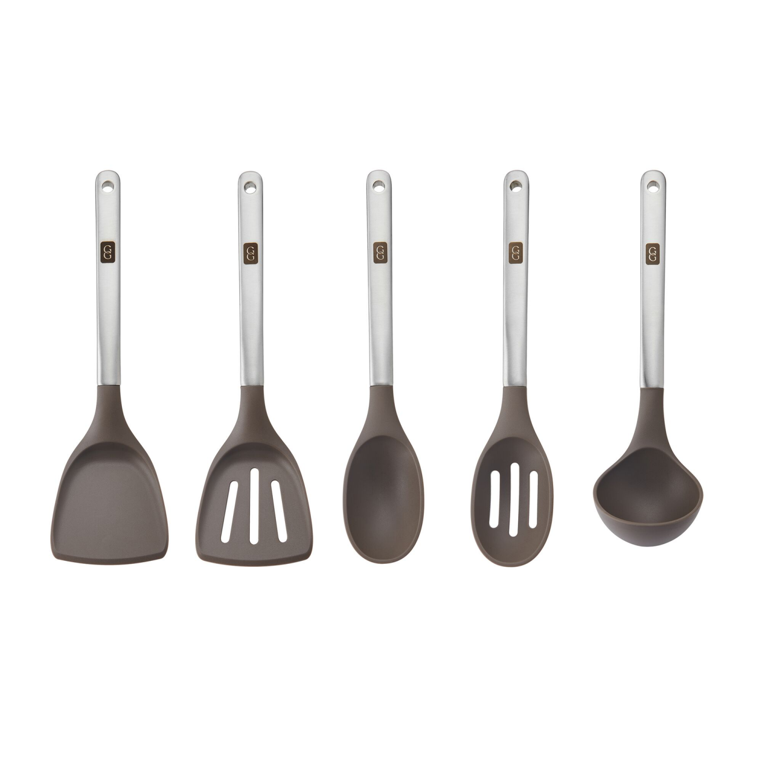 slide 2 of 2, Grand Gourmet Stainless Steel Tool Set 5pc Grey, 5 ct