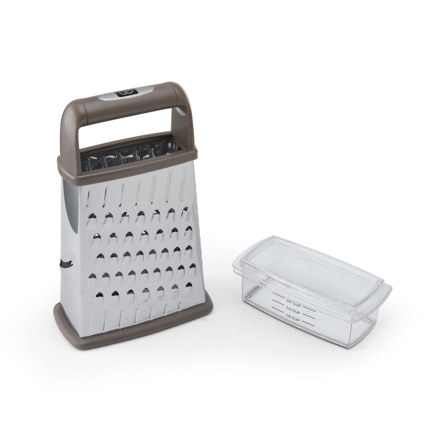 slide 2 of 2, Grand Gourmet Stainless Steel 4 Sided Grater with Container, 1 ct