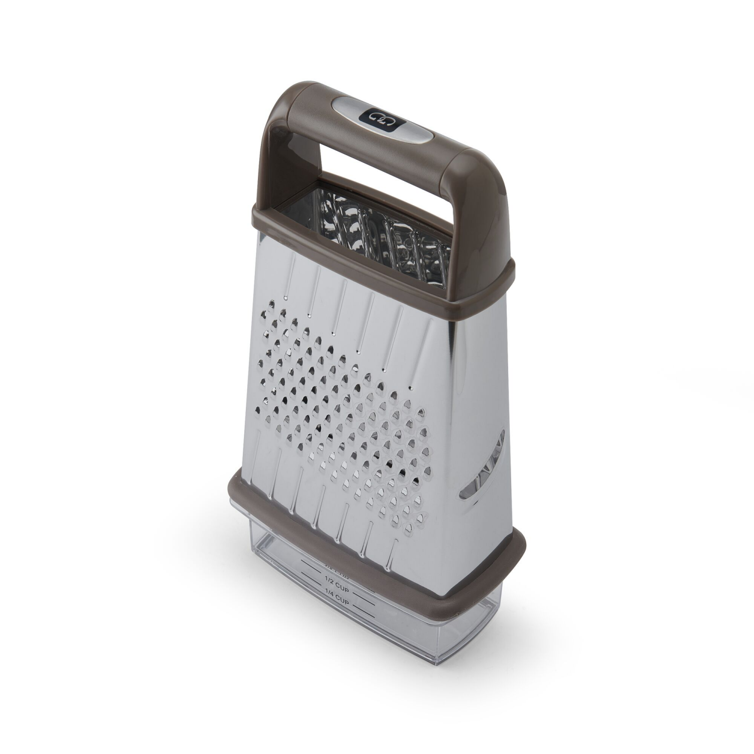 slide 1 of 2, Grand Gourmet Stainless Steel 4 Sided Grater with Container, 1 ct