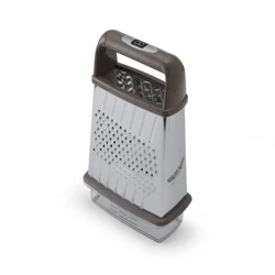 Grand Gourmet Stainless Steel 4 Sided Grater with Container