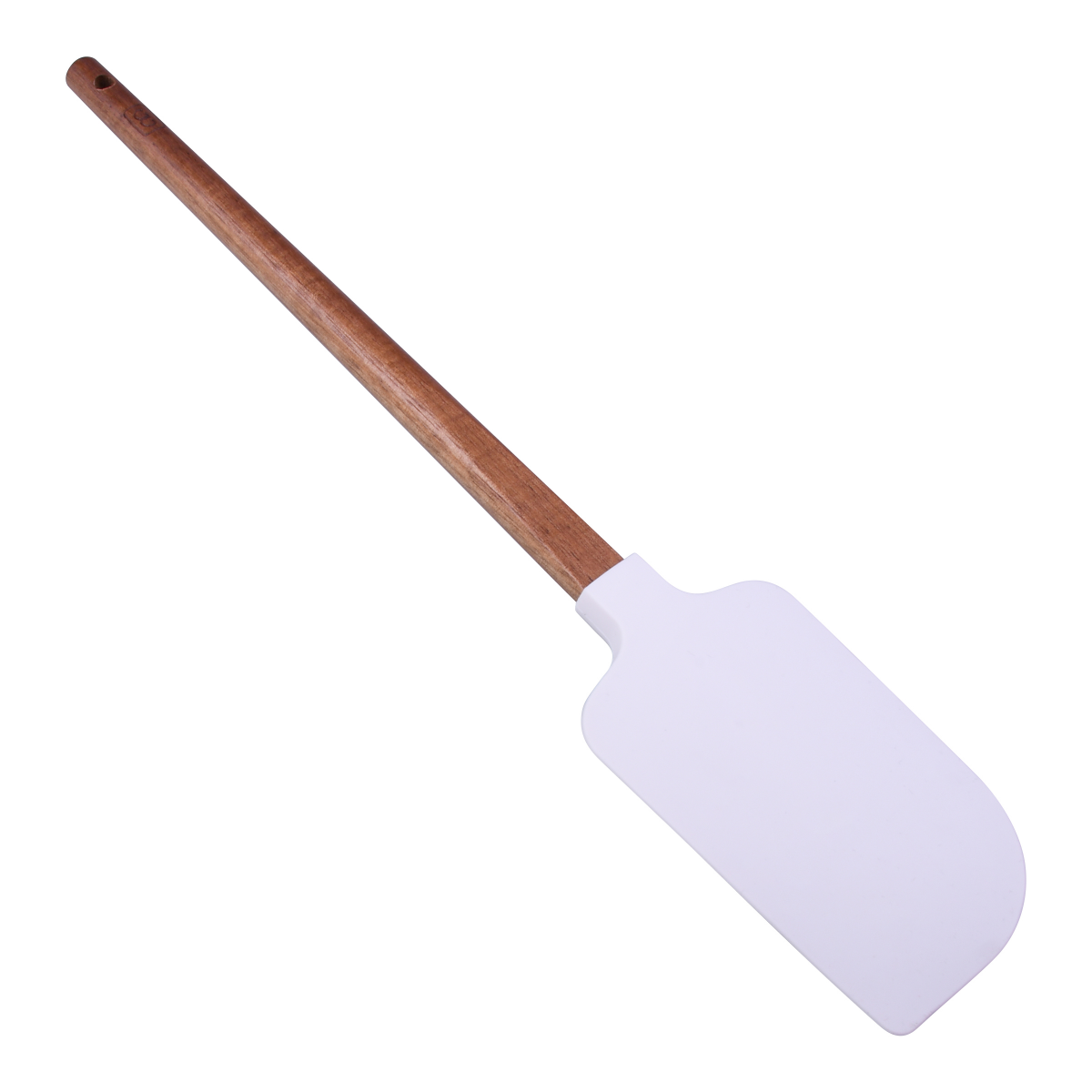 slide 3 of 3, Grand Gourmet Acacia Handle Silicone Spatula, Cream, 12.99 in