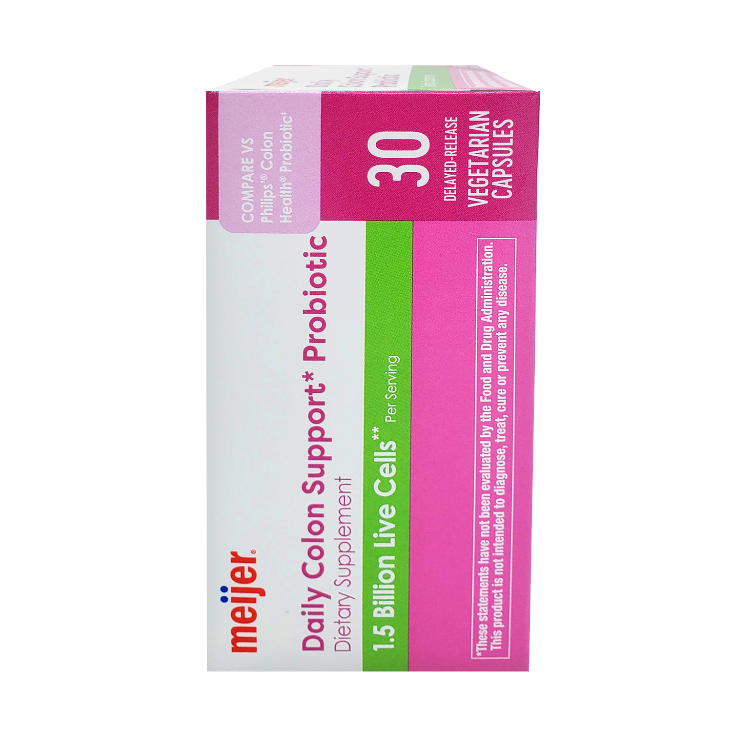 slide 3 of 5, Meijer Probiotic Colon Support Capsules, 30 ct, 30 ct