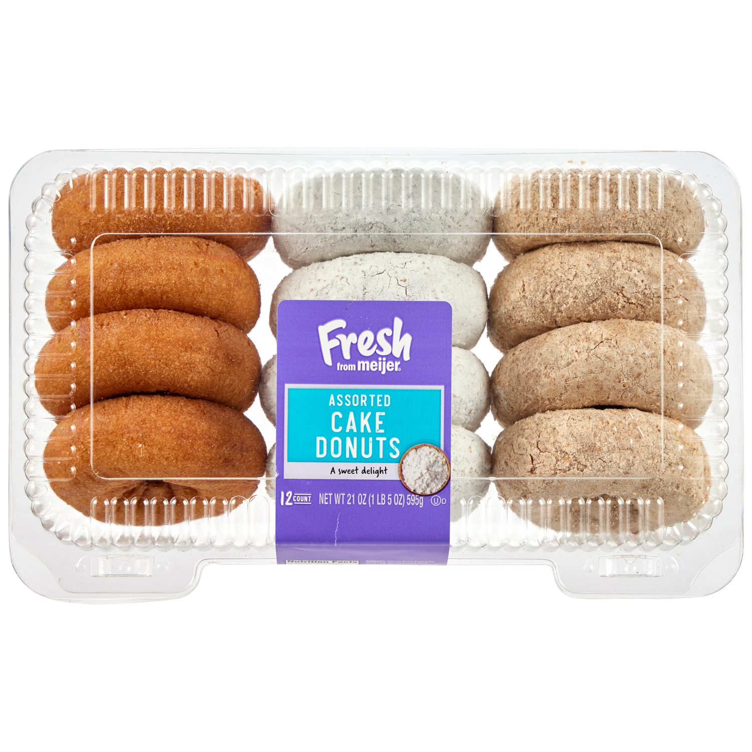 slide 1 of 4, Fresh from Meijer Assorted Cake Donuts, 21 oz, 21 oz