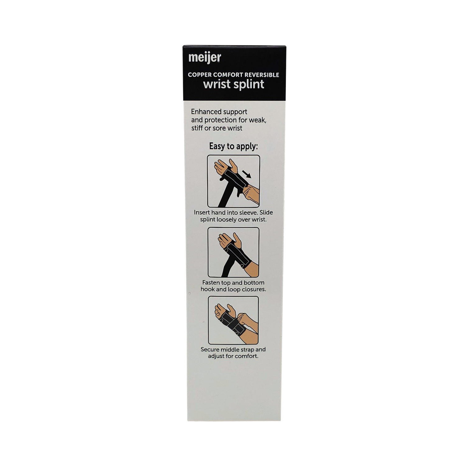 slide 3 of 4, MEIJER COPPER COMFORT REVERSIBLE WRIST SPLINT, 1 ct