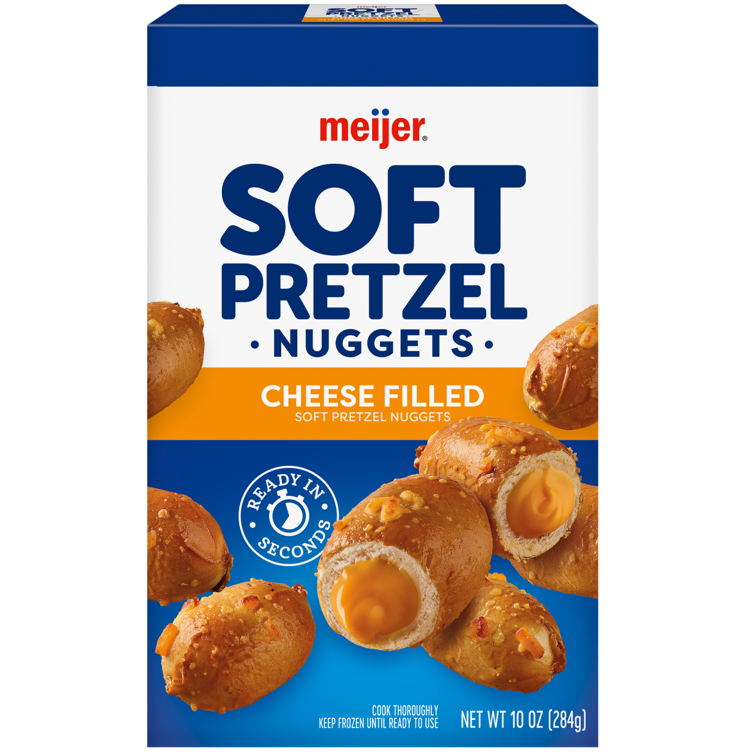 slide 1 of 5, Meijer Cheese Filled Soft Pretzel Nuggets, 10 oz