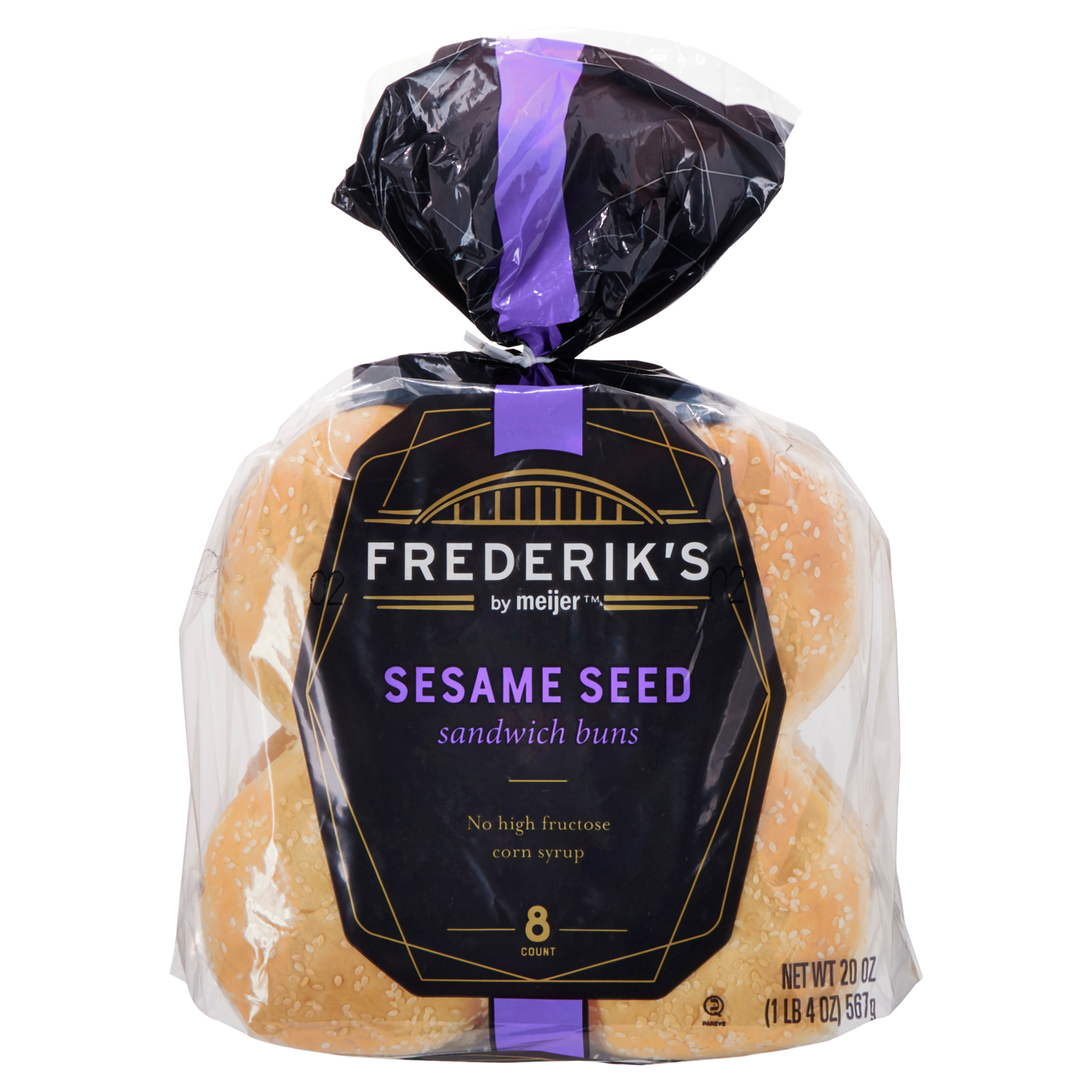 slide 1 of 2, Frederik'S Seasame Seed Sandwich Buns, 8 ct