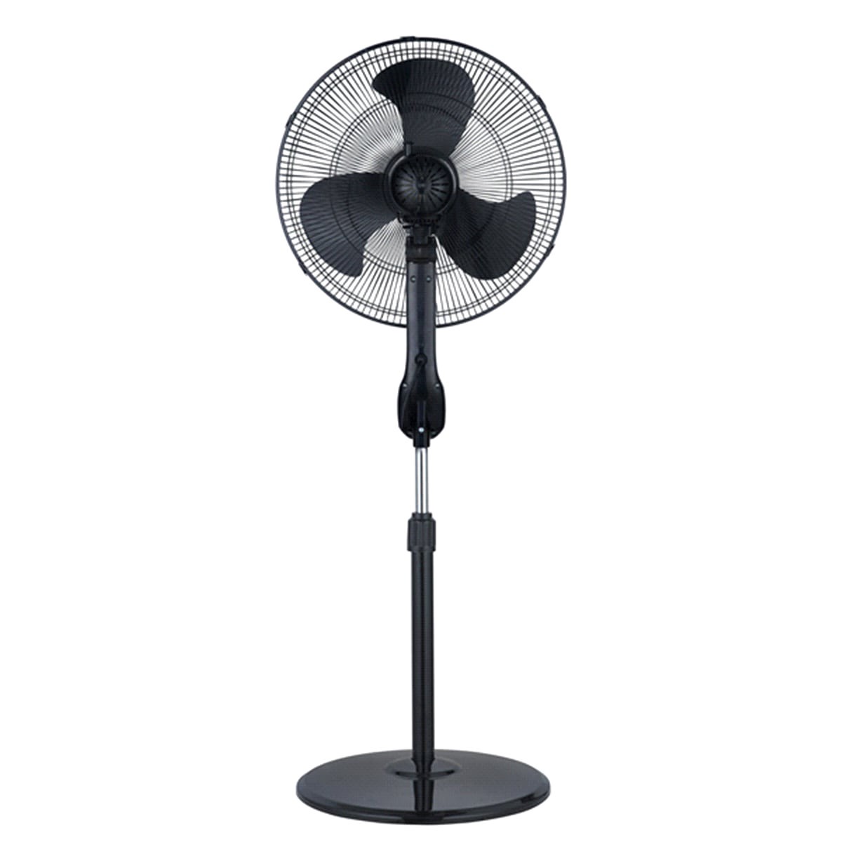slide 2 of 2, Polar Wind Stand Fan W/ Remote Black, 18 in, 18 in